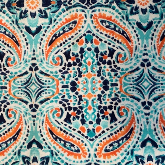 Kim Rogers Paisley Shirt Top Blouse Square Neckline - Picture 3 of 6